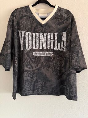 Young La Men’s Jersey Top Camo Large
